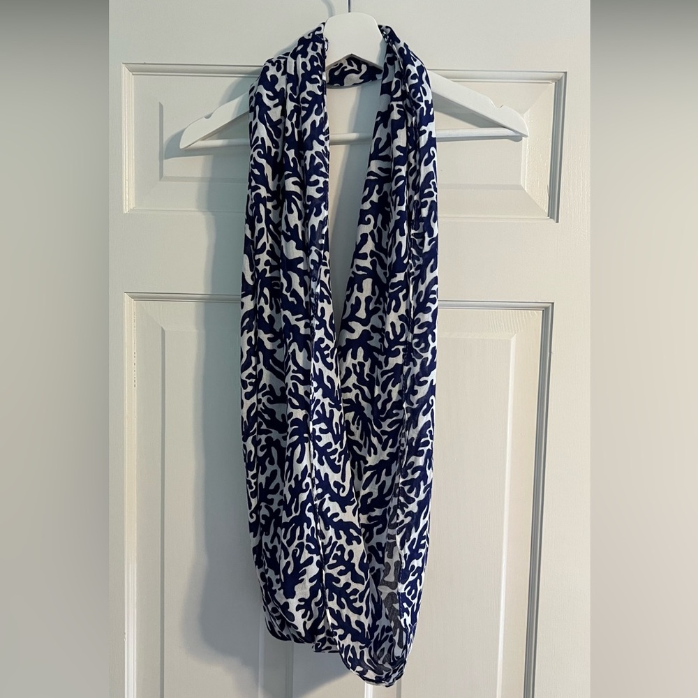 Lilly Pulitzer Infinity Scarf - Navy Coral